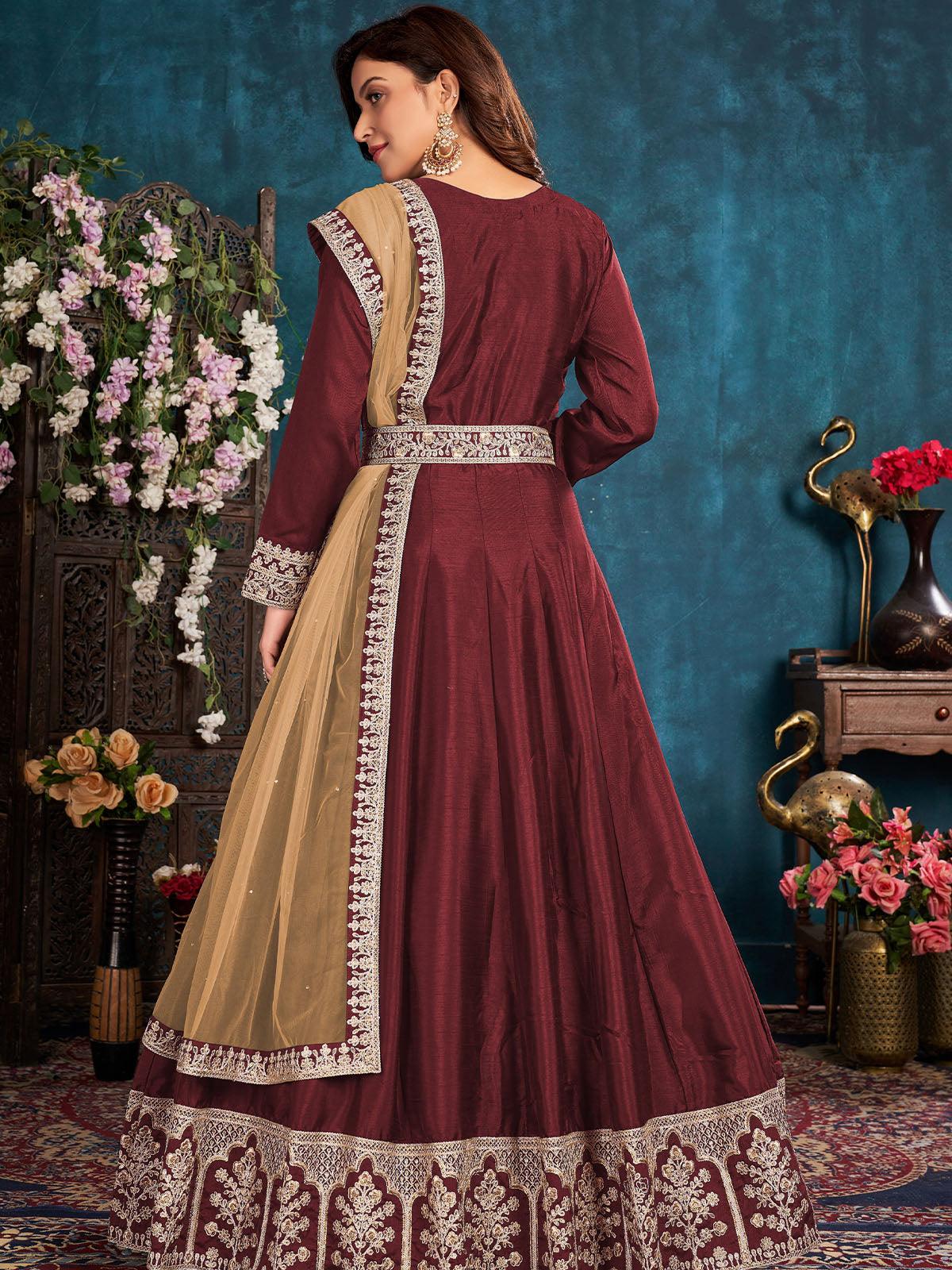 Swagat Semi-Stitched Designer Heavy Embroidered Net Anarkali Suit, Dry  clean at Rs 2995 in Surat